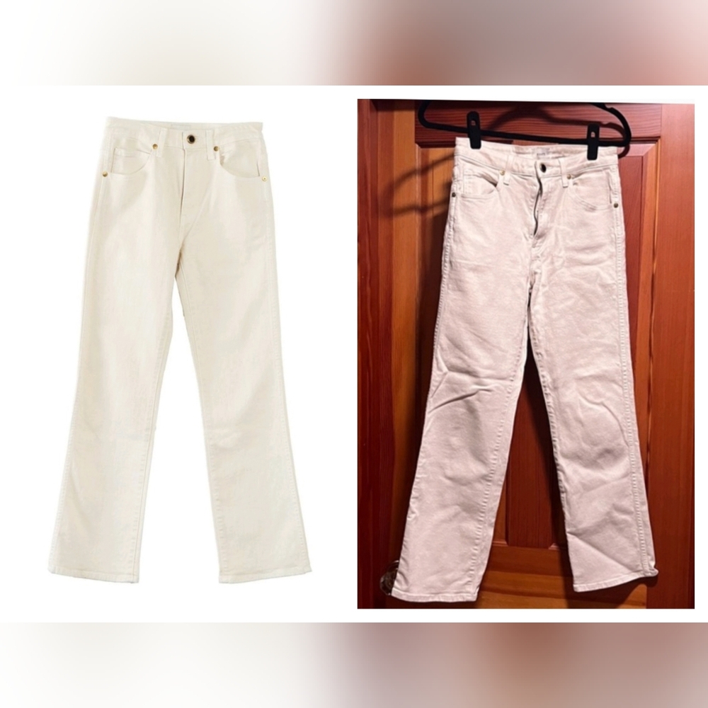 KHAITE Cream Bootcut Jeans - Picture 10 of 11